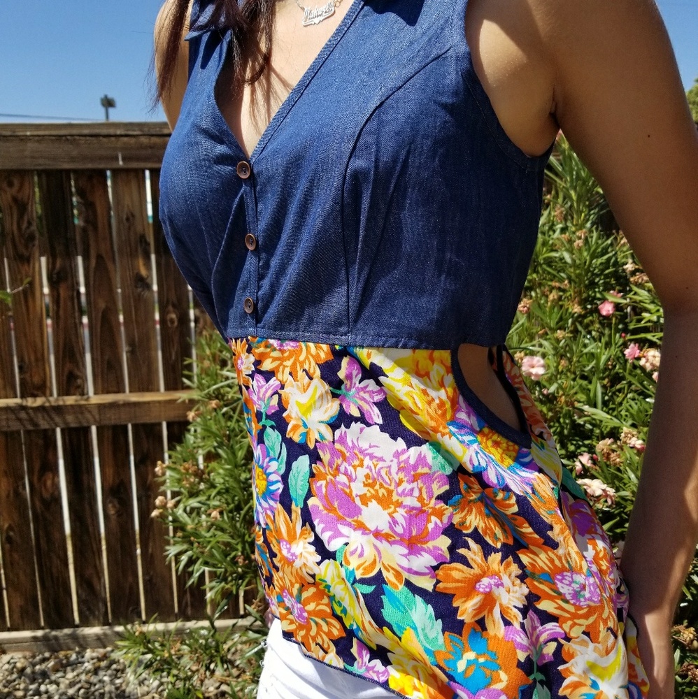 NWT Lineup  Mixed denim Shirt